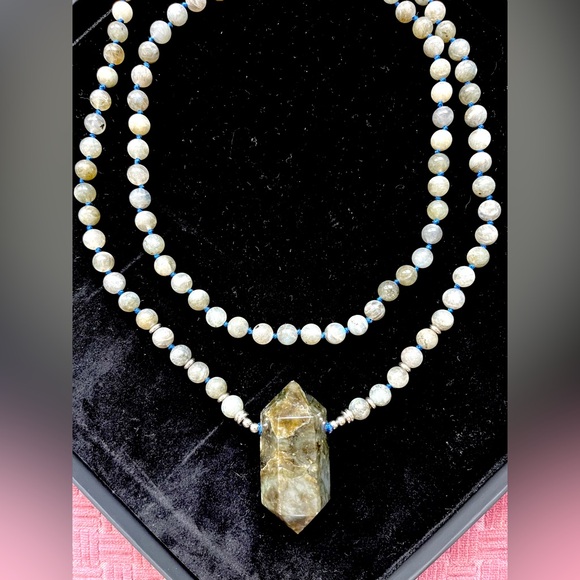 Tiny Devotions Labradorite Mala Necklace. Gender neutral. New in Box! - Picture 2 of 9